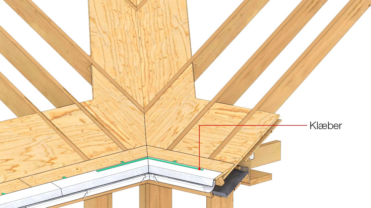 Klæber, fx butylbånd, på fodblik