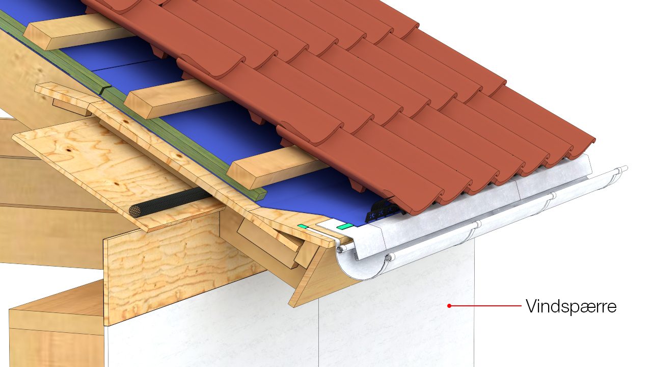 Vindspærre monteres