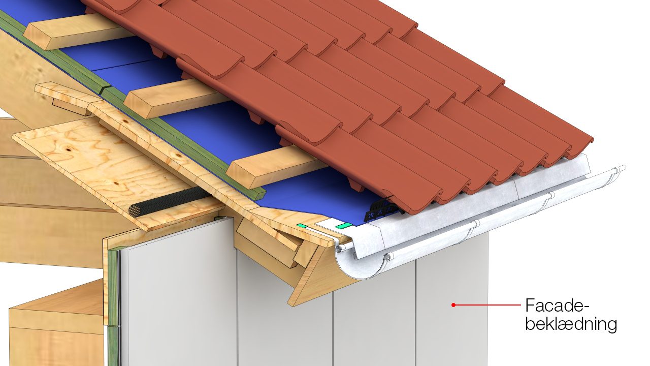 Udvendig beklædning monteres