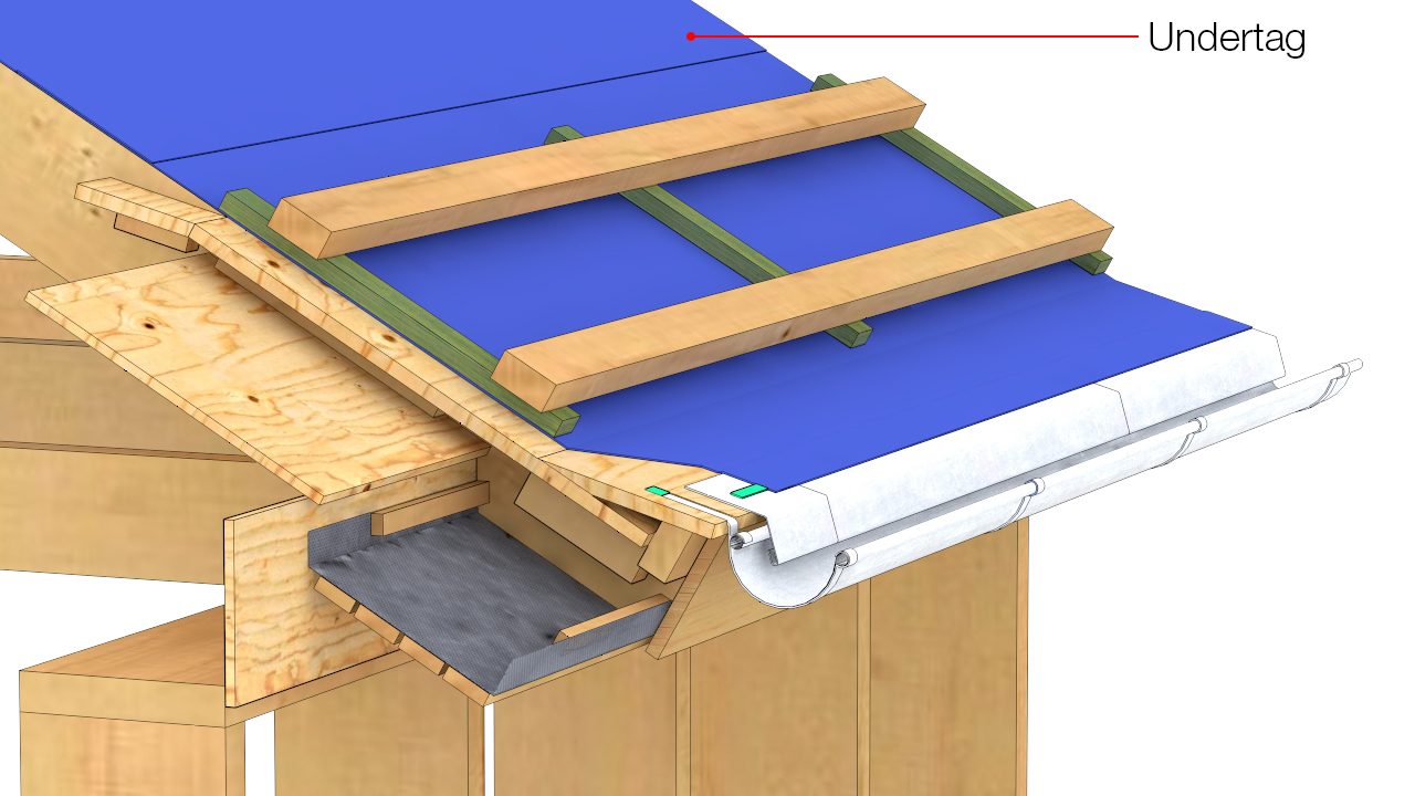  Undertag monteres vinkelret på spærfag
