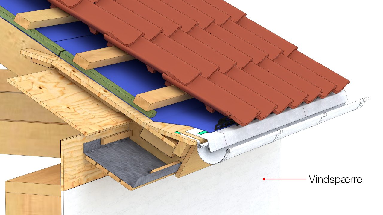 Vindspærre monteres