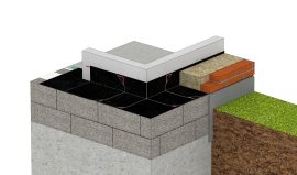 Fugt- og radonspærre ved udadgående hjørne