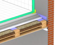 Betonudstøbning på svalehaleplader ovenpå eksisterende træbjælkelag