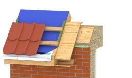 Ventileret tagfod med udhæng