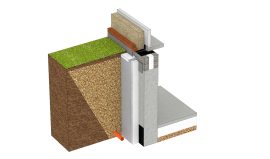 Kælderydervæg med EPS- eller XPS-drænplade