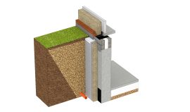 Kælderydervæg med hård mineraluld