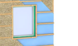 Vindue i let ydervæg