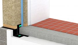 Let ydervæg og terrændæk med klinker